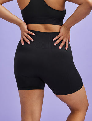 Flex Seamless Bike Short - Black - Nylon/spandex -Thirdlove