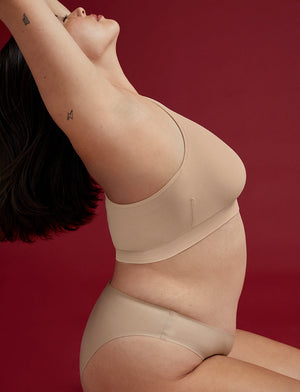 Form Seamless Full Coverage Wireless Bra - Taupe - Nylon/Spandex -Thirdlove
