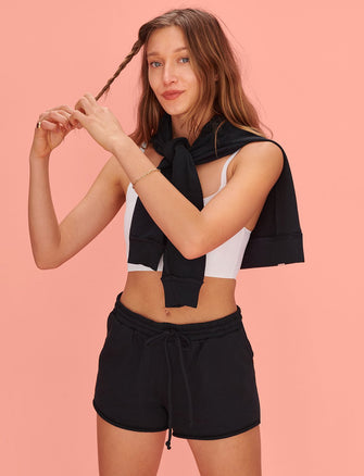 French Terry Short - Black - Cotton -Thirdlove