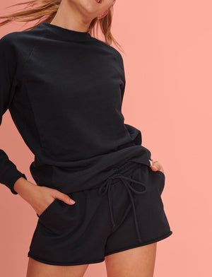 French Terry Short - Black - Cotton -Thirdlove