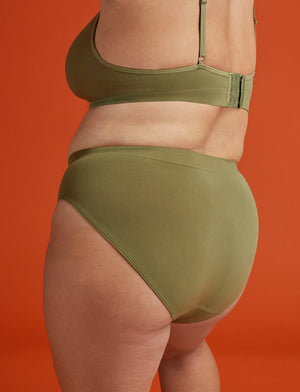 Form Seamless High-Leg Bikini - Olive - Nylon/Spandex - ThirdLove,modelPP