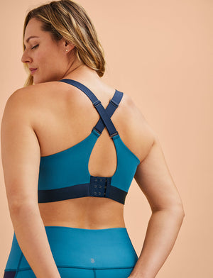 Kinetic Impact Sports Bra - ThirdLove - Polyester/Spandex-Midnight Teal,modelUU