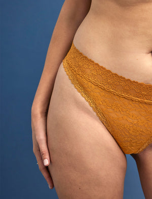 Everyday Lace Thong - Amber - Nylon/Spandex -Thirdlove