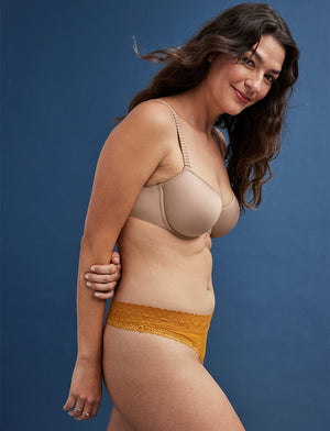 Everyday Lace Thong - Amber - Nylon/Spandex -Thirdlove