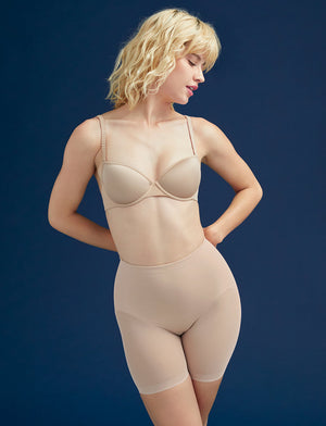 Sheer Lift Shortie - Taupe - Nylon/Spandex - ThirdLove,modelOO