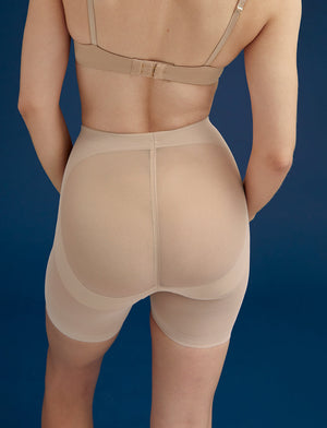 Sheer Lift Shortie - Taupe - Nylon/Spandex - ThirdLove,modelOO