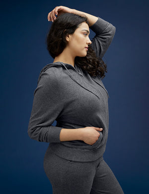 Cotton Cashmere Relaxed Fit Hoodie