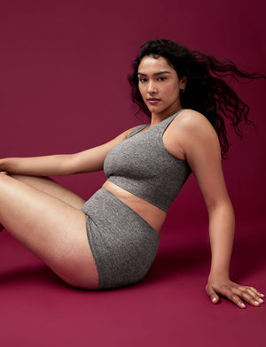 Form Seamless Scoop Bralette - Heather Grey - Nylon/Spandex -Thirdlove