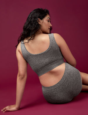 Form Seamless Scoop Bralette - Heather Grey - Nylon/Spandex -Thirdlove