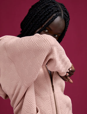 Quilted Sweatshirt - Rose Dust - Polyester/Spandex -Thirdlove
