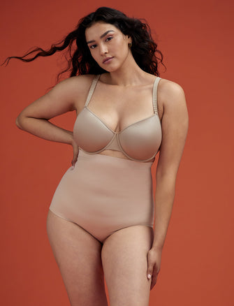 Sculpt Brief - Taupe - Nylon/Spandex - ThirdLove,modelRR