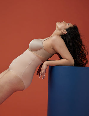 Sculpt Brief - Taupe - Nylon/Spandex - ThirdLove,modelRR