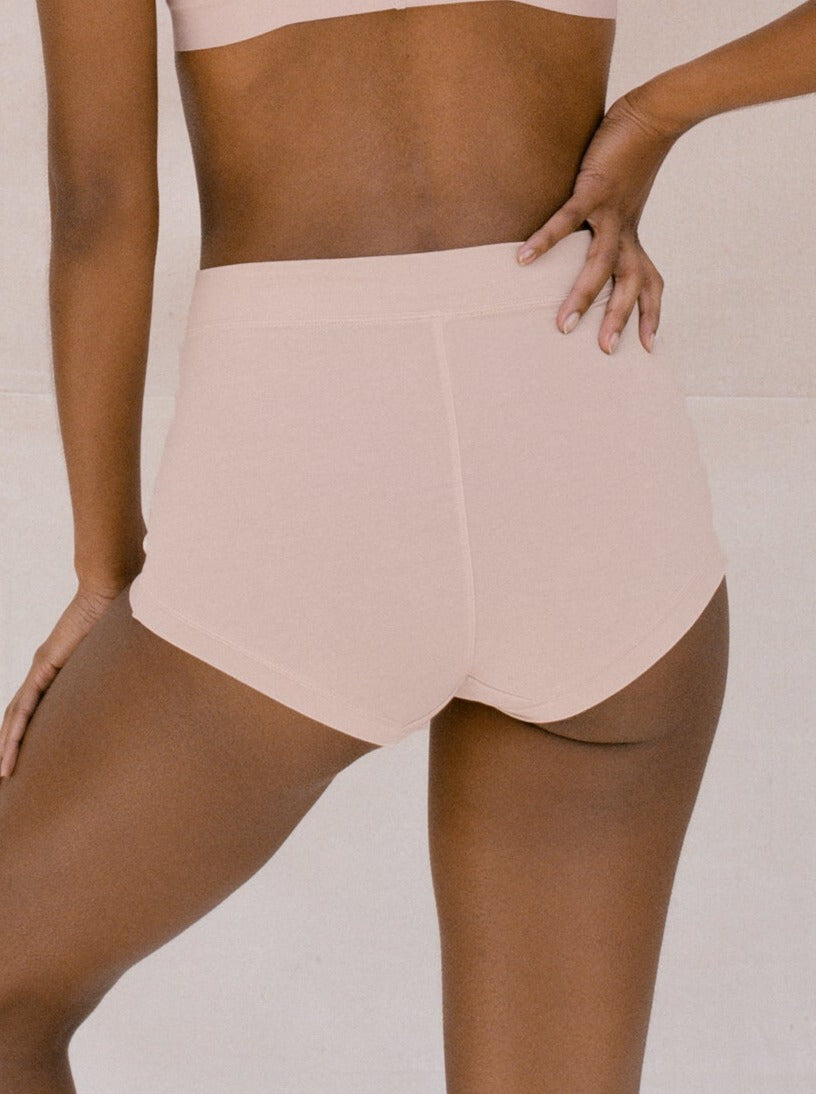 Kit Undergarments Organic Cotton Sleep Short in Cameo, 95% organic cotton, 5% spandex