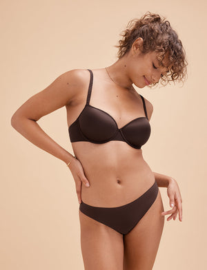 Comfort Stretch Bikini - Espresso - Nylon/Spandex - ThirdLove,modelCC