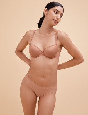 24/7® Classic T-Shirt Bra, Mocha - Thirdlove - Nylon/Spandex,model4