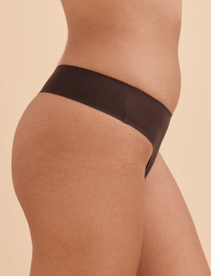 Comfort Stretch Thong - Espresso - Nylon/Spandex - ThirdLove,modelCC