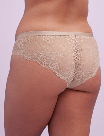 Lace Back Cheeky - Taupe - Nylon/viscose/spandex - ThirdLove,modelUU