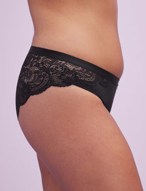 Lace Back Cheeky - Black - Nylon/viscose/spandex - ThirdLove,modelUU