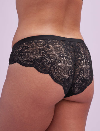 Lace Back Cheeky - Black - Nylon/viscose/spandex - ThirdLove,modelUU