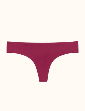 Comfort Stretch Thong - Raspberry - Nylon/Spandex - ThirdLove,modelFF