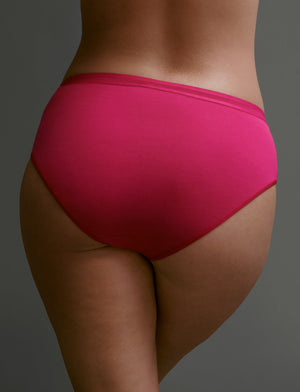 Everyday Cotton Mid-Rise Brief - Sangria - Cotton/Spandex - ThirdLove,modelHH