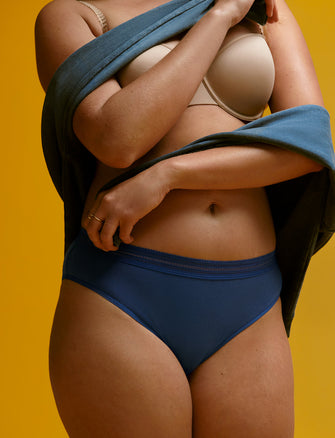 Everyday Cotton Bikini - Cyan - Cotton/Spandex - ThirdLove,modelHH