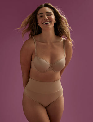 Form Seamless Sculpt Thong - Taupe - Nylon/Spandex - ThirdLove,modelHH