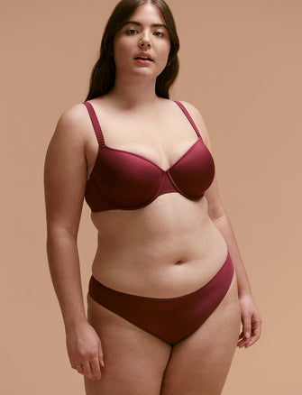 Comfort Stretch Bikini - Syrah - Microfiber - ThirdLove,modelU