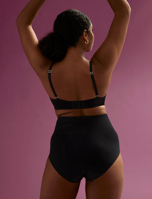 Form Seamless Sculpt Brief - Black - Nylon/Spandex - ThirdLove,modelEE