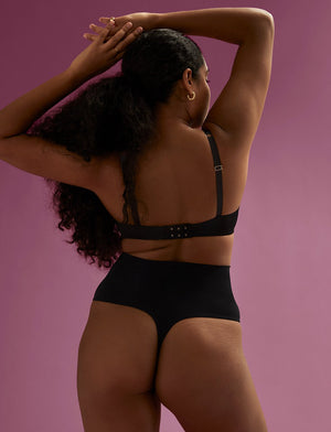 Form Seamless Sculpt Thong - Black - Nylon/Spandex - ThirdLove,modelEE