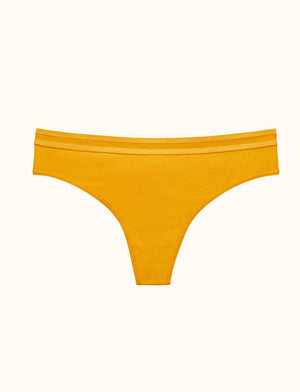 Everyday Cotton Thong - Sunflower - Cotton/Spandex - ThirdLove,modelAA
