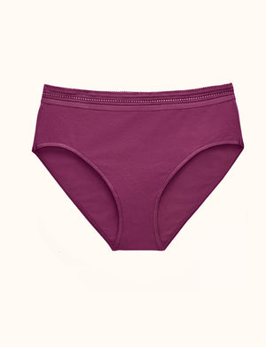 Everyday Cotton Mid-Rise Brief - Berry Crush - Cotton/Spandex - ThirdLove,modelN