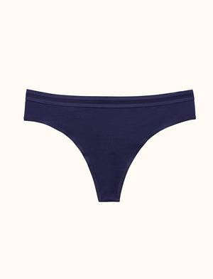 Everyday Cotton Thong - True Navy - Cotton/Spandex -Thirdlove