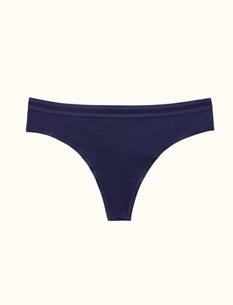 Everyday Cotton Thong - True Navy - Cotton/Spandex -Thirdlove