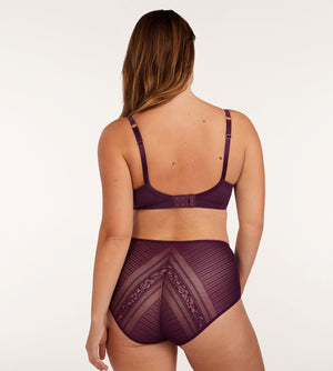 Everyday Lace High Brief - Mulberry - Nylon - ThirdLove,modelN