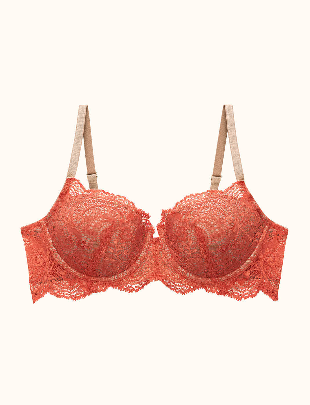 Lace Balconette Bra, Paprika - Thirdlove - Nylon/Spandex,modelL