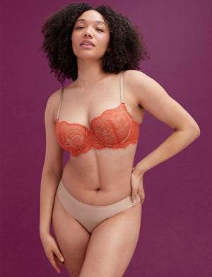 Lace Balconette Bra, Paprika - Thirdlove - Nylon/Spandex,modelL