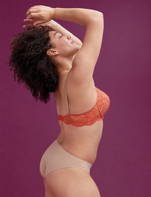 Lace Balconette Bra, Paprika - Thirdlove - Nylon/Spandex,modelL