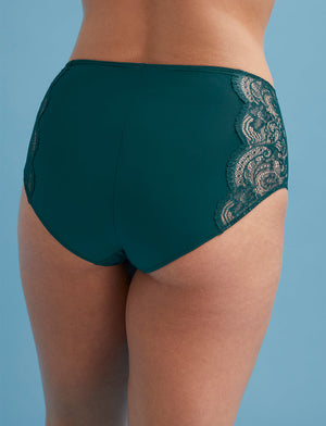 Lace High Brief - Eucalyptus - Lace/Nylon/Spandex - ThirdLove,modelUU