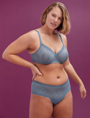 Graphic Mesh Cheeky - Azure - Nylon/viscose/spandex - ThirdLove,modelUU