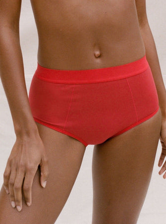 Kit Undergarments Organic Cotton Boy Brief in Scarlet, 95% organic cotton, 5% spandex