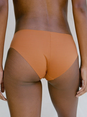 Kit Undergarments Seamless Brief in Cinnamon, 63% nylon, 37% spandex