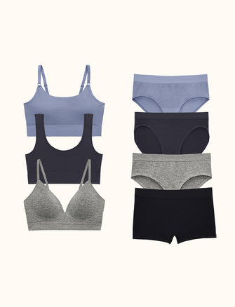 Form Seamless Stock Up Kit - Form Seamless Adjustable Strap Wireless, Form Seamless V-Neck Wireless, Form Seamless Scoop Bralette, Form Seamless Hipster, Form Seamless High-Leg Bikini, Form Seamless Shortie  -Thirdlove