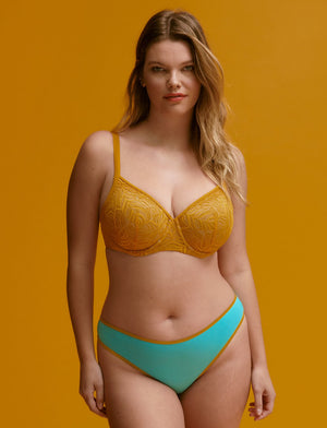 Everyday Cotton Thong - Lagoon - Cotton/Spandex - ThirdLove,modelN