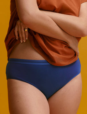 Everyday Cotton Mid-Rise Brief - Nautical - Cotton/Spandex - ThirdLove,modelN