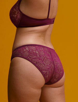 Feather Lace Plunge, Berry Crush - Thirdlove - Nylon/Spandex,modelN