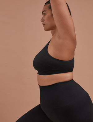 Flex Seamless Racerback Sports Bra - Black - Nylon/polyester/spandex -Thirdlove