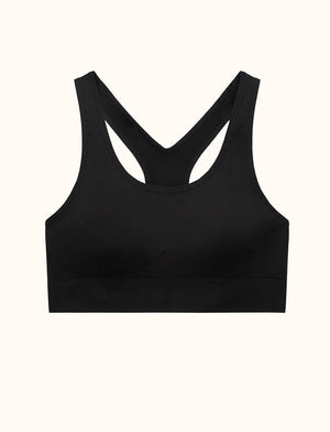 Flex Seamless Racerback Sports Bra - Black - Nylon/polyester/spandex -Thirdlove