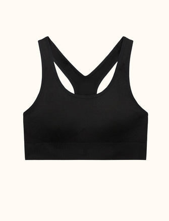 Flex Seamless Racerback Sports Bra - Black - Nylon/polyester/spandex -Thirdlove