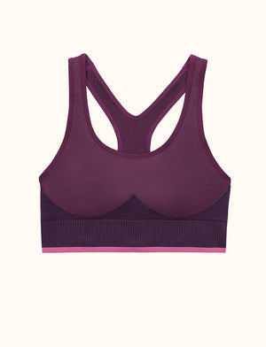 Flex Seamless Racerback Sports Bra - Purple Prism - Nylon/polyester/spandex -Thirdlove